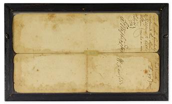 WASHINGTON, GEORGE. Document Signed, G:Washington, with holograph date and endorsement Signature on verso,